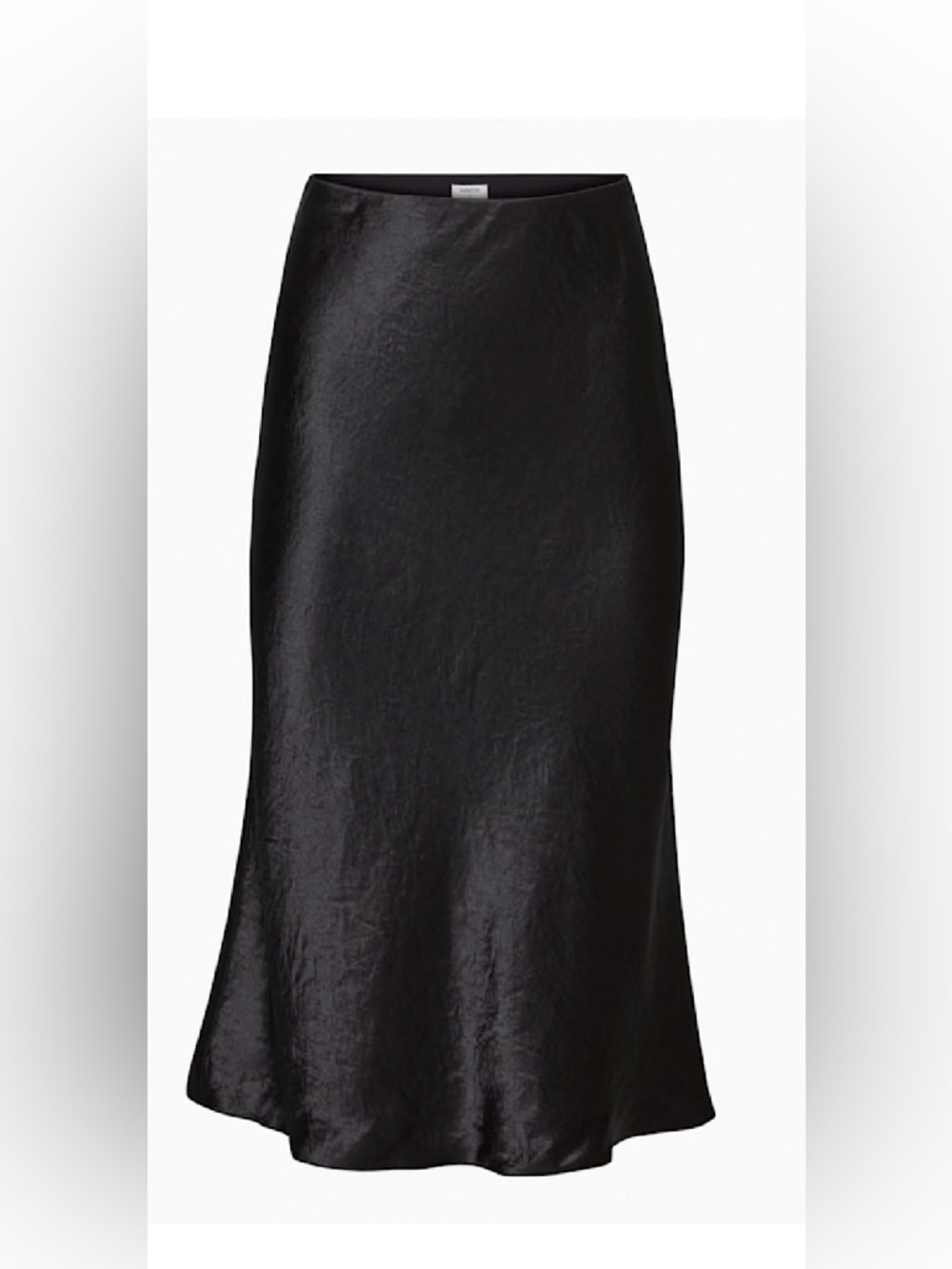 Aritzia Babaton Black Satin Bias Midi Skirt